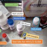 ELISA test kit contains dilution buffer, conjugate, substrate and stop solution